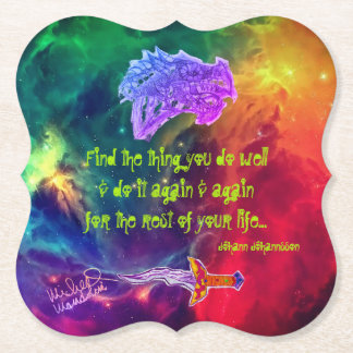 Art by Micheal Inspirational Dragon Paper Coaster Kartonnen Onderzetters