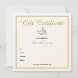 Art Cadeaubont Sjabloon in goud Kaart