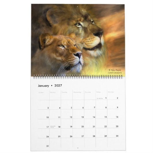 Art Calendar 2015, geest van de Wilde Lons Kalender (Jan 2027)