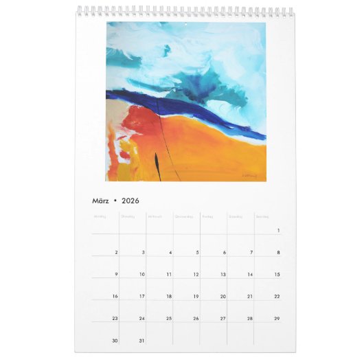 Art Calendar- Kunst Kalender Vera Komnig (Mar 2026)