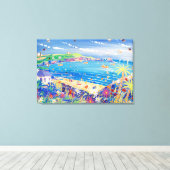 Art Canvas Print: Moeder Ivey's Bay Cornwall Afdruk (Insitu (Houten vloer))
