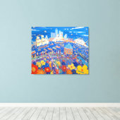 Art Canvas Print: Tall Ships at Greenwich London (Insitu (Houten vloer))