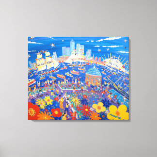 Art Canvas Print: Tall Ships at Greenwich London Afdruk
