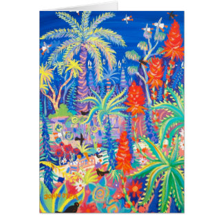 Art Card: Chatting tussen de vogels en de bloemen