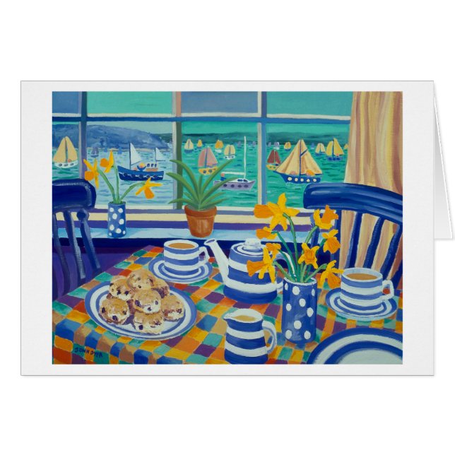 Art Card: Cornish Teatime ( Cornish Blue ) (Voorkant Horizontaal)