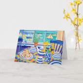 Art Card: Cornish Teatime ( Cornish Blue ) Kaart (Gele Bloem)