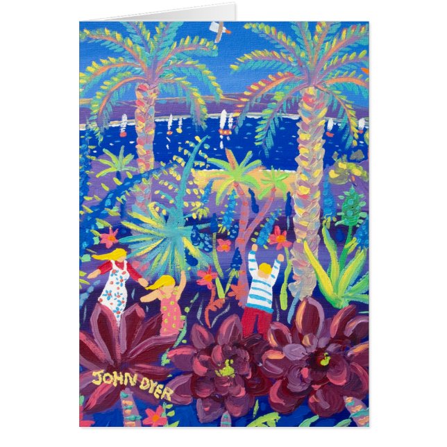 Art Card: Dansen in de Aeoniums, Tresco. (Voorkant)