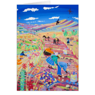 Art Card: De aardappeloogst, Amaru, Peru
