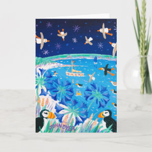 Art Card: Scilly Puffins and Gulls, Pentle Bay Kaart