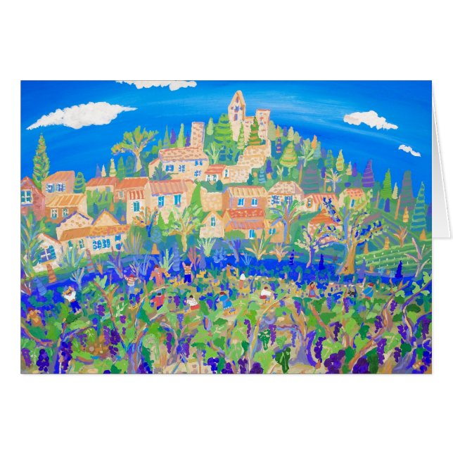 Art Card: The Grape Harvest, Rasteau, Provence (Voorkant Horizontaal)