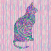 Art Cat Silhouette  Style Sticker (Voorkant)