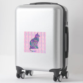 Art Cat Silhouette  Style Sticker