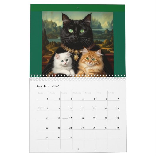 Art Cats Calendar Kalender (Mar 2026)