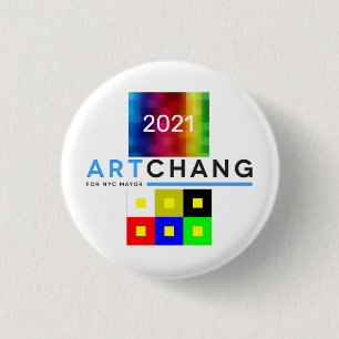 Art Chang NYC Mayor 2021 Ronde Button 3,2 Cm