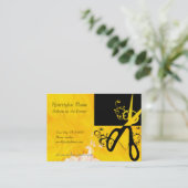 Art Chic Black Gold Magic Hair Stylist Scissers Afsprakenkaartje (Staand voorkant)