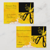 Art Chic Black Gold Magic Hair Stylist Scissers Afsprakenkaartje (Voorkant / Achterkant)