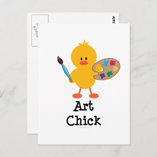 Art Chick Briefkaart (Voorkant / Achterkant)