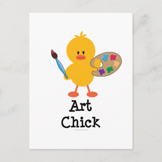 Art Chick Briefkaart (Voorkant)