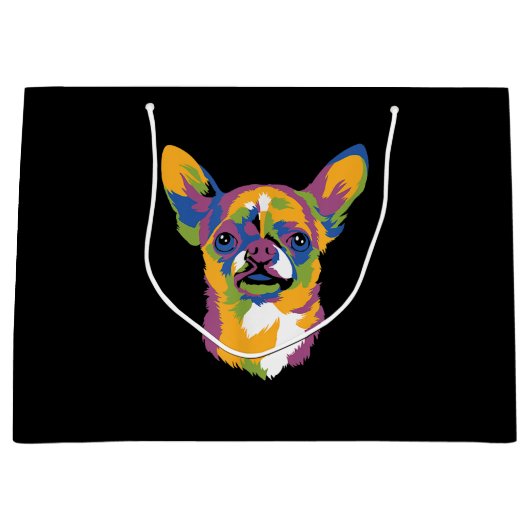 Art Chihuahua Cute Paw Pet Gift Mannen Vrouwen Kin Groot Cadeauzakje (Voorkant)