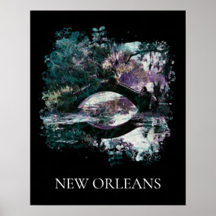 *~* Art City Park New Orleans Bridge Painting Poster