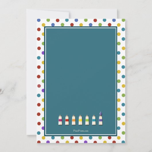 Art Class Invitation Kaart (Achterkant)