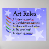 Art Class Rules Poster (Voorkant)