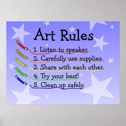 Art Class Rules Poster (Voorkant)