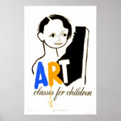 Art Classes Children 1940 WPA Poster (Voorkant)