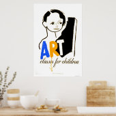 Art Classes Children 1940 WPA Poster (Keuken)