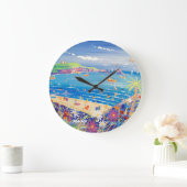 Art Clock: Moeder Ivey's Bay Cornwall Grote Klok (Huis)