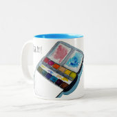 Art Coffee Mug Tweekleurige Koffiemok (Voorkant links)