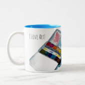 Art Coffee Mug Tweekleurige Koffiemok (Links)