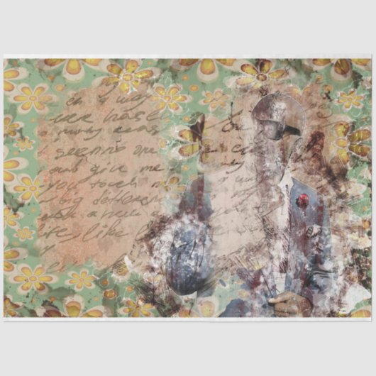 Art Collage 12 Achtergrond 20x30 Ontkoppeling Tissuepapier (Voorkant)