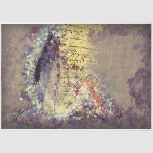 Art Collage 14 Achtergrond 20x30 Ontkoppeling Tissuepapier (Voorkant)