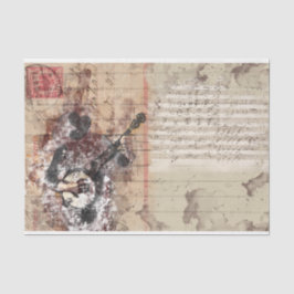 Art Collage Bango Music 31 Decoupage Tissuepapier