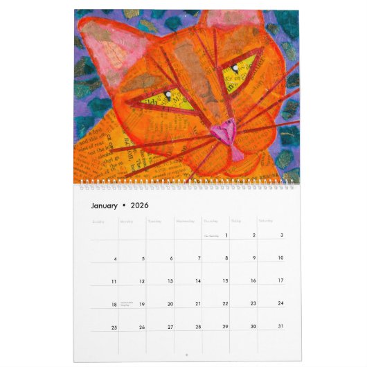 Art Collage Calendar Kalender (Jan 2026)