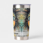 Art collage dame 12 geïsoleerde drinkbeker (Links)