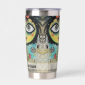 Art collage dame 4 geïsoleerde drinkbeker (Links)