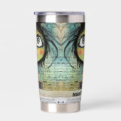 Art collage dame 4 geïsoleerde drinkbeker (Rechts)