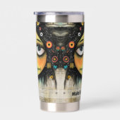 Art collage dame 6 geïsoleerde drinkbeker (Rechts)