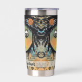 Art collage dame 7 geïsoleerde drinkbeker (Links)