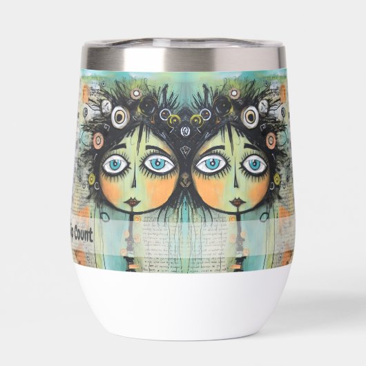 Art collage dame 8 (Achterkant)