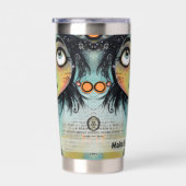 Art collage dame 9 geïsoleerde drinkbeker (Rechts)