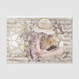 Art Collage Girl Music 26 Decoupage Tissuepapier