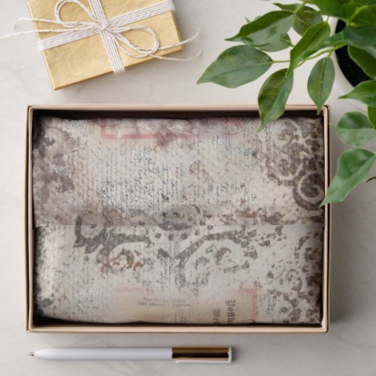 Art Collage Romantic Woman 35 Ontkoppeling Tissuepapier (Geschenk)