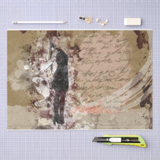 Art Collage Woman 36 ontkoppeling Tissuepapier (Craft)