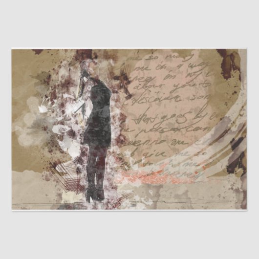 Art Collage Woman 36 ontkoppeling Tissuepapier (Voorkant)