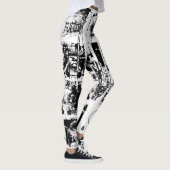 ART COLLAGE zwart-wit en uw ideeën Leggings (Rechts)