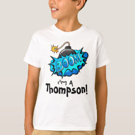 Art Comic Book Boom! T-shirt op dag van aanneming