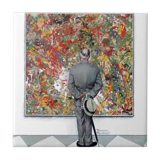 Art Connoisseur van Norman Rockwell Tegeltje (Voorkant)
